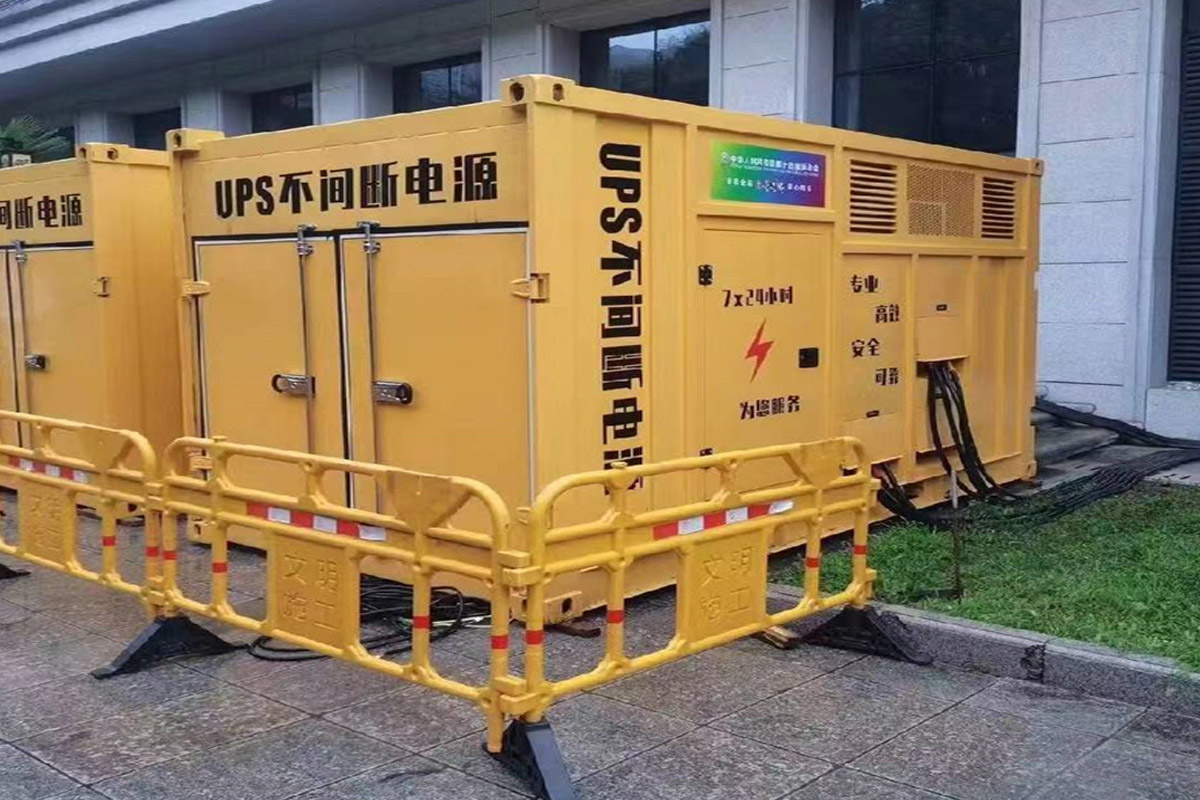织金发电机租赁施工现场